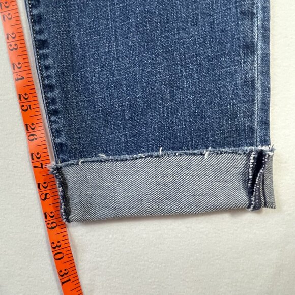 Gap Girlfriend Jeans Mid Rise Relaxed Fit Ankle Length Size 12 TALL Long - Picture 10 of 13